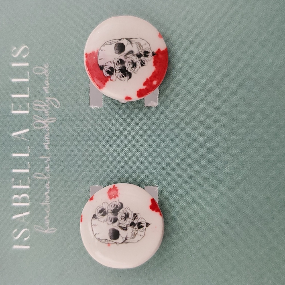 Skull And Blood Earrings